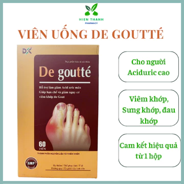 De goutte - Hỗ trợ làm giảm Acid uric máu, giúp hạn chế và giảm nguy cơ viêm khớp do Gout