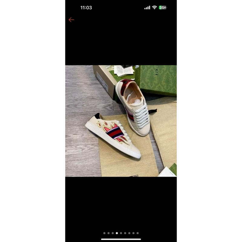 ⚡️[Hight Quality] Giày Sneakers Ace Flames Fandy Họa Tiết Lửa Thêu Sang Trọng - Hàng Loại 1 Full Box Phụ Kiện