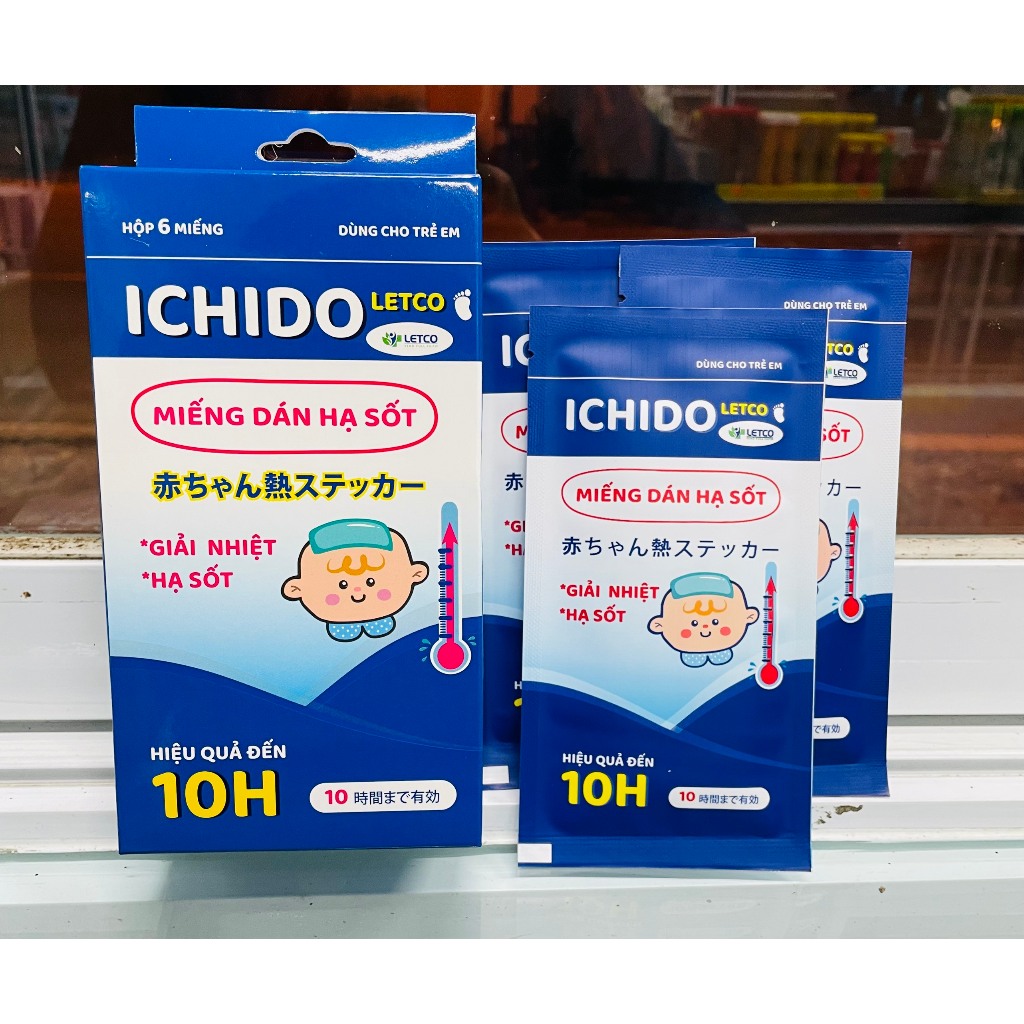 [HÀNG CÔNG TY - QUÀ] Miếng dán hạ sốt Ichido an toàn cho trẻ sơ sinh - Hộp 3gói x 2miếng