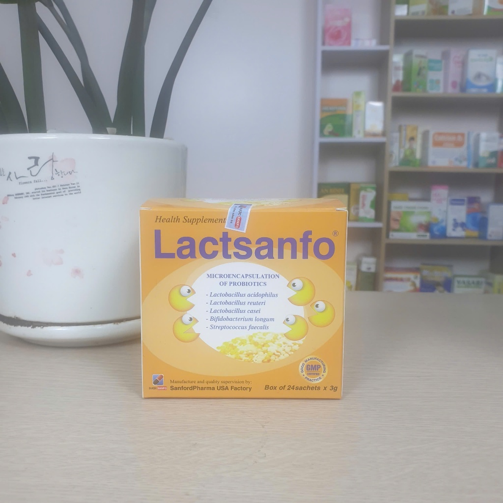 Men lợi khuẩn LACTSANFO, hỗ trợ cải thiện rối loạn tiêu hóa do loạn khuẩn ruột: đầy bụng, tiêu chảy