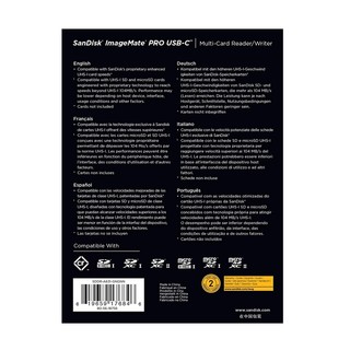 Đầu đọc thẻ nhớ OTG typeC SanDisk SDDR-A631-GNGNN ImageMate Pro hỗ trợ microSD / SD / CF - tốc độ 312MB/s (Đen)