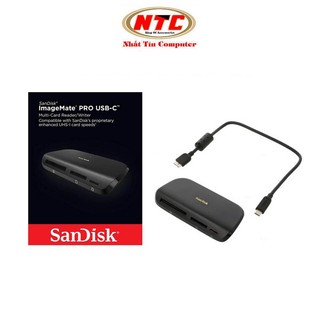 Đầu đọc thẻ nhớ OTG typeC SanDisk SDDR-A631-GNGNN ImageMate Pro hỗ trợ microSD / SD / CF - tốc độ 312MB/s (Đen)