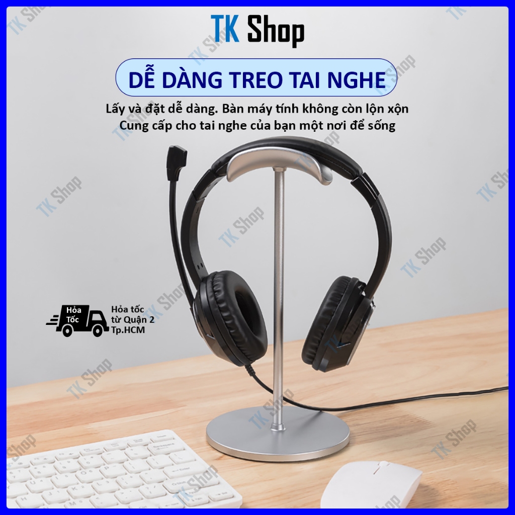 [Cao Cấp] Giá Đỡ Tai Nghe Bằng Nhôm - Hình Ảnh Thực Tế