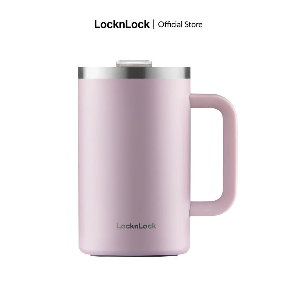 Ca giữ nhiệt LocknLock Flat Table Mug LHC4320 Màu Tím, dung tích 730ml, có tay cầm - K-MALL