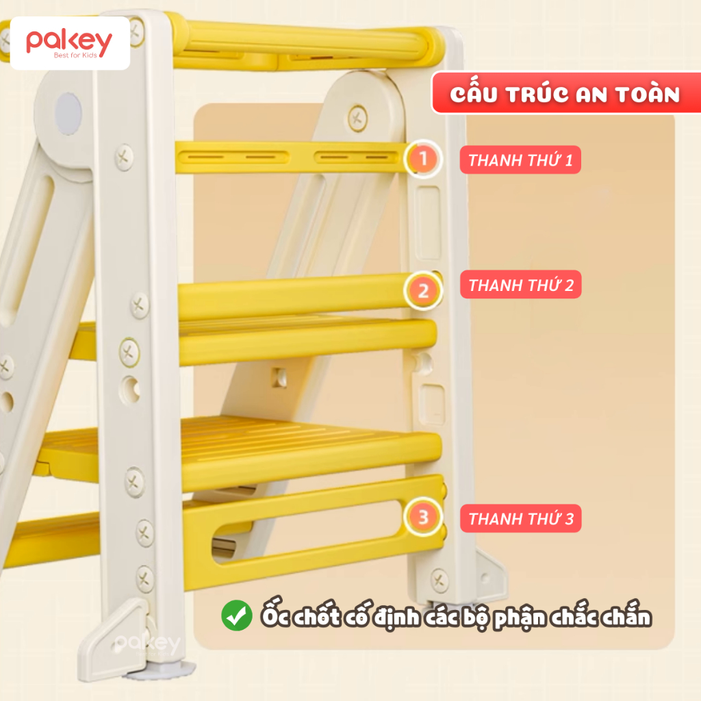 [NEW] Ghế Kê Chân Tăng Chiều Cao 3IN1 Cho Bé, Thang Kê Chân Vừa Là Ghế Ăn Dặm Tiện Lợi Có Đế Cao Su Chống Trượt - C002