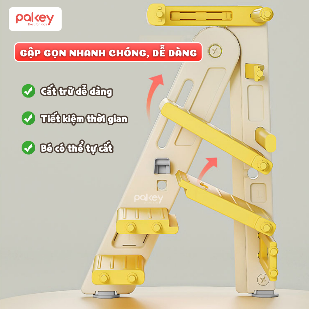 [NEW] Ghế Kê Chân Tăng Chiều Cao 3IN1 Cho Bé, Thang Kê Chân Vừa Là Ghế Ăn Dặm Tiện Lợi Có Đế Cao Su Chống Trượt - C002