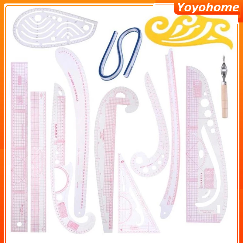 [🚚 Free shipping]Bộ Thước May Vá Chuyên Dụng Tiện Lợi 7pcs