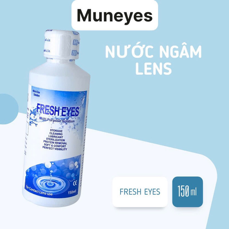 Nước Ngâm Lens kính áp tròng Fresh Xanh 150ml Muneyes