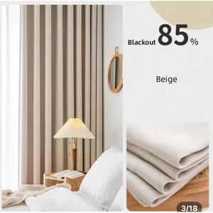 RÈM MÀU KEM ( Beige) -RÈM CHỐNG NẮNG 85% PHÒNG NGỦ CHUNG CƯ CAO CẤP 3MX2M6
