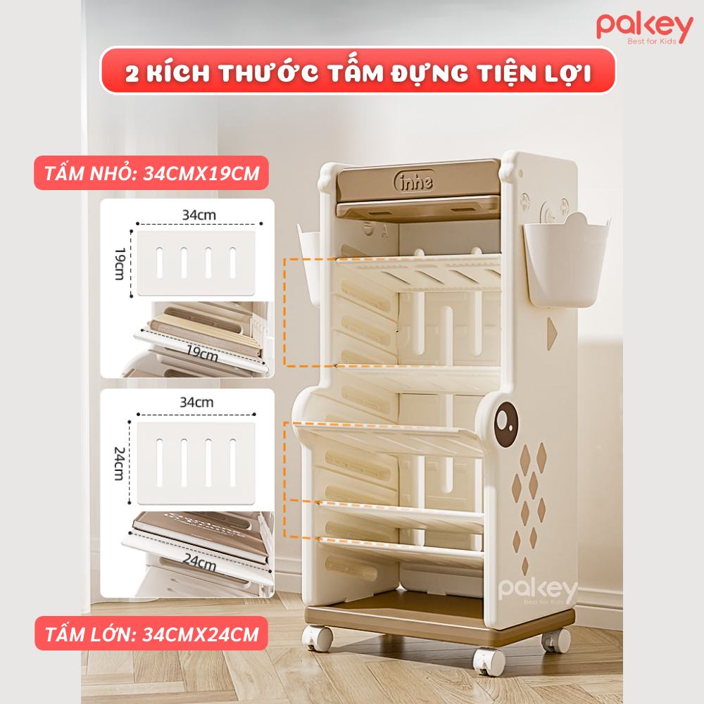 [MỚI] Kệ Giá Sách Đa Năng 6 Tầng Cao Cấp Cho Bé, Kệ Đựng Đồ Dày Dặn Chắc Chắn Màu Sắc Pastel Thiết Kế Hiện Đại - GS05