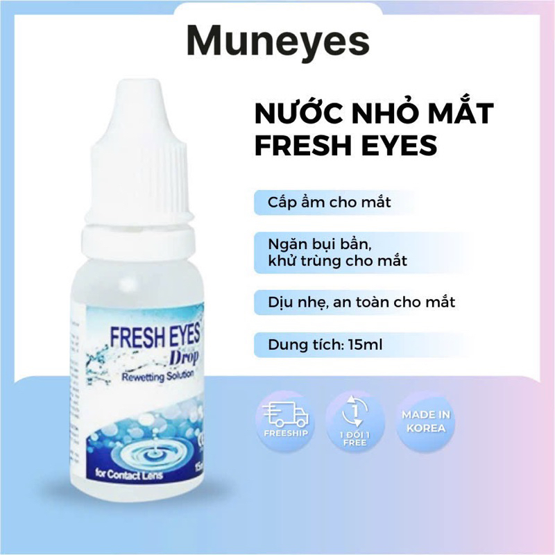 Nước nhỏ mắt Fresh eye Xanh 15ml Muneyes