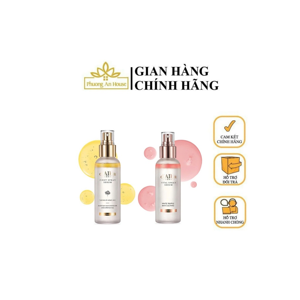Serum Dạng Xịt Khoáng d'Alba Căng Bóng Da First Spray Serum 100ml