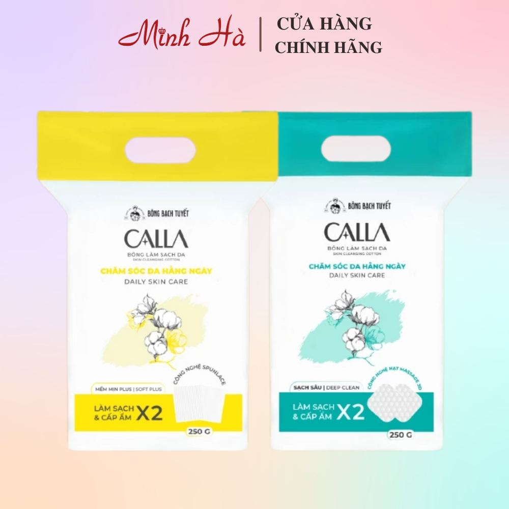 Ảnh Bông tẩy trang Bông Bạch Tuyết Calla 250g chất bông mềm mịn làm sạch sâu 1