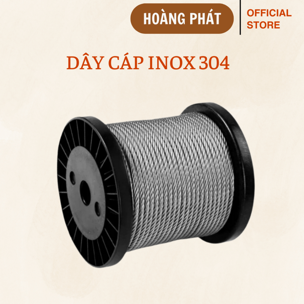 Dây cáp Inox 304 4mm 5mm 6mm, dây siết cáp Inox | Shopee Việt Nam