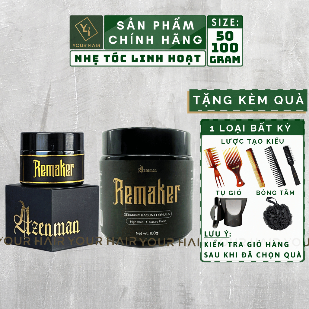 Sáp vuốt tóc Remaker AzenMan - 50g & 100g