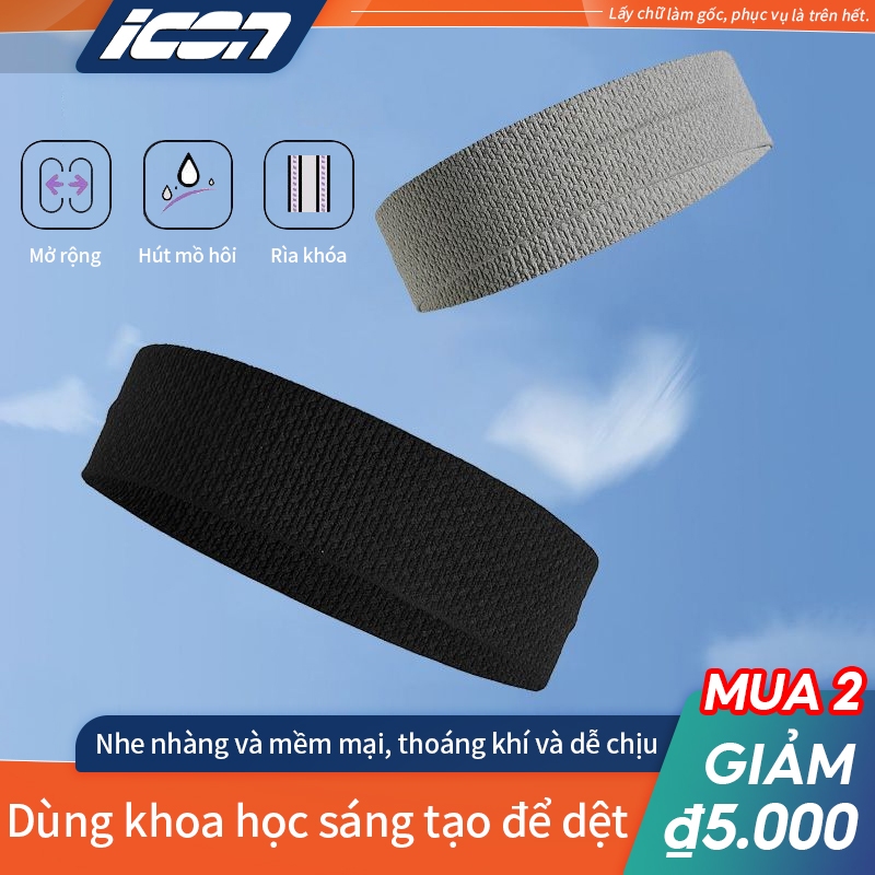 ICON Băng Đô Thể Thao Chống Trượt, Thấm Hút Mồ Hôi - Yoga, Gym, Aerobic, Chạy Bộ ，siêu co dãn.