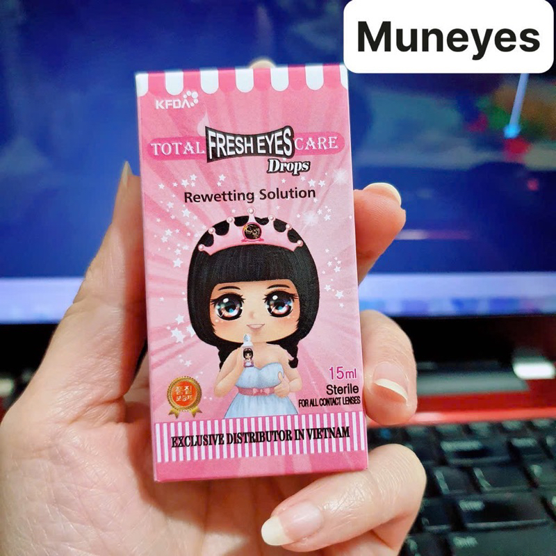 Nhỏ mắt Lens kính áp tròng Fresh eye Hồng 15ml Muneyes
