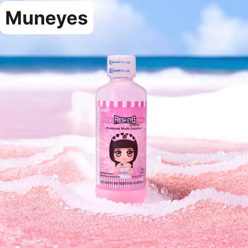 Nước ngâm lens Fresh Hồng 150ml Muneyes
