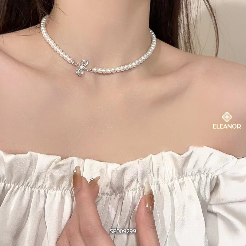 Dây chuyền nữ Eleanor Accessories ngọc trai nhân tạo phụ kiện trang sức vòng cổ 9299