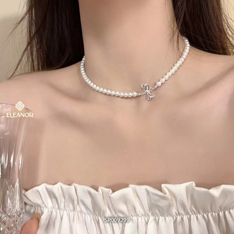 Dây chuyền nữ Eleanor Accessories ngọc trai nhân tạo phụ kiện trang sức vòng cổ 9299