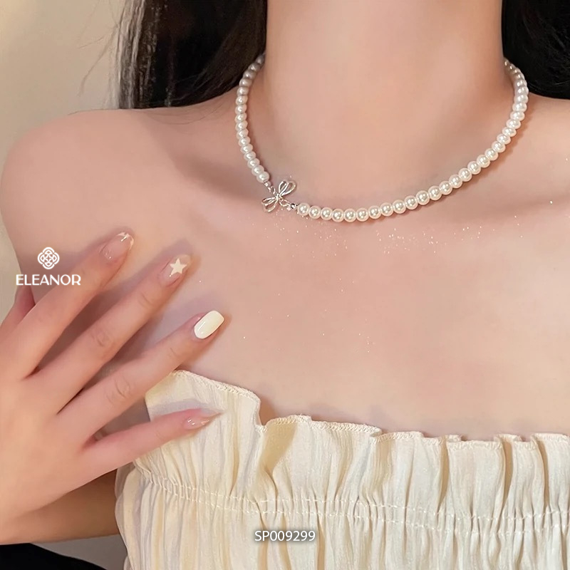 Dây chuyền nữ Eleanor Accessories ngọc trai nhân tạo phụ kiện trang sức vòng cổ 9299