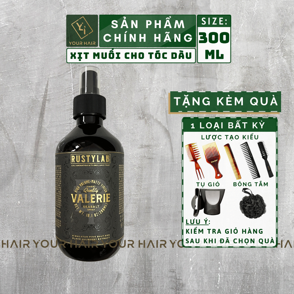 Xịt tạo phồng tóc Valerie Sea Salt Spray Rusty Lab 300ml | Phù hợp tóc ...