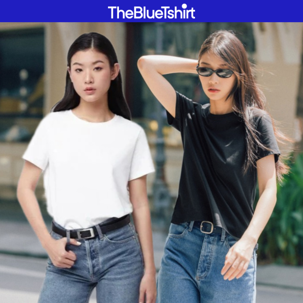 Ảnh TheBlueTshirt - Áo thun trơn tay ngắn phom suông nữ - New Hero Tee - 100% Natural Cotton - Women 1