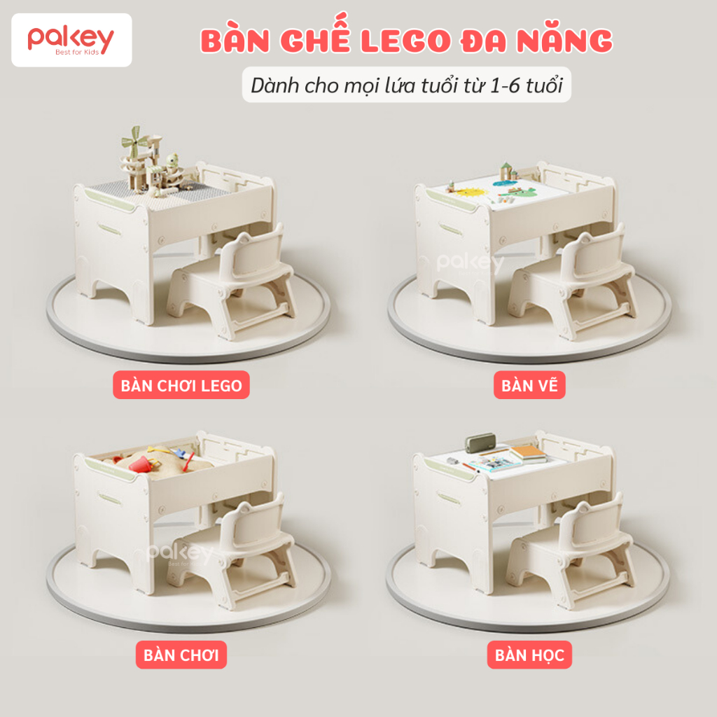 [NEW] Bàn Ghế Xếp Hình Lego Đa Năng 2IN1 Cho Bé, Set Bàn Ghế Kèm Bảng Vẽ Tiện Lợi Bảo Hành 1 Năm - F22