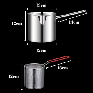 Nồi Nấu Đồ Ăn Dặm Cho Bé Inox 304 (1.2L) Chiên, Luộc, Hấp Đa Năng Kèm Rổ Lọc Tiện Lợi