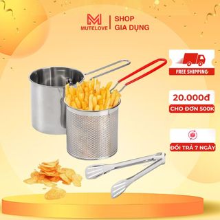 Nồi Nấu Đồ Ăn Dặm Cho Bé Inox 304 (1.2L) Chiên, Luộc, Hấp Đa Năng Kèm Rổ Lọc Tiện Lợi