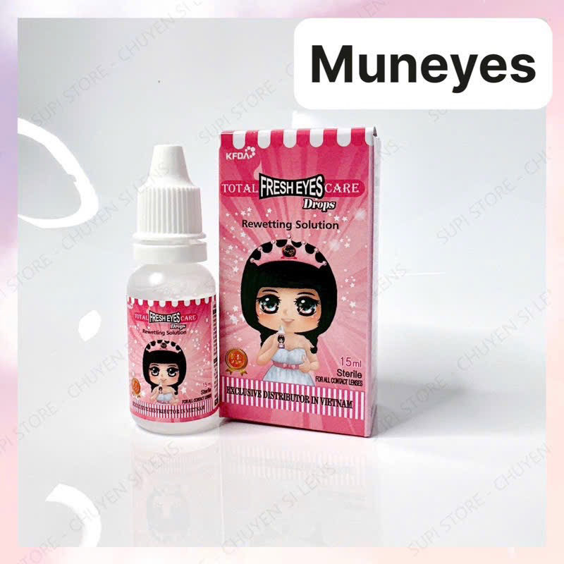 Nhỏ mắt Lens kính áp tròng Fresh eye Hồng 15ml Muneyes