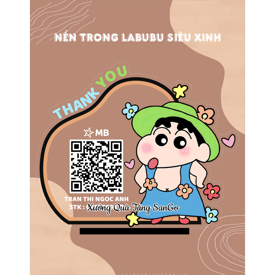 Biển Qr Labubu in Uv Mica trong - Xưởng quà tặng Sango
