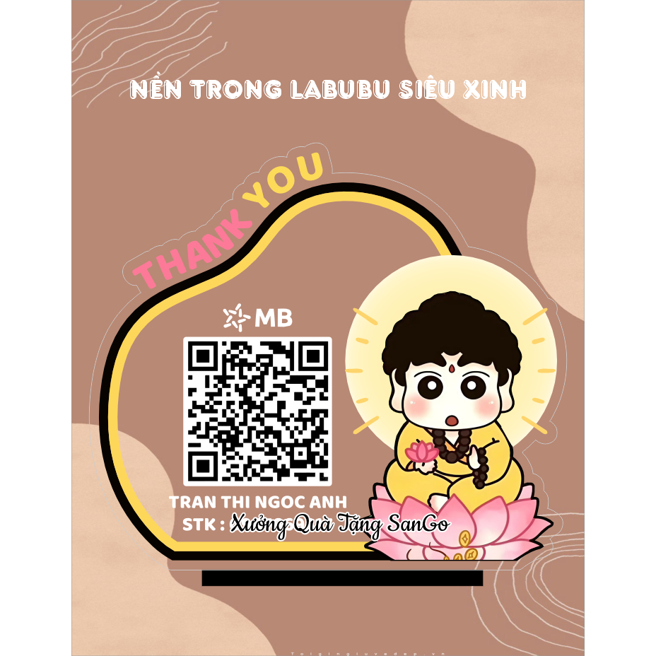 Biển Qr Labubu in Uv Mica trong - Xưởng quà tặng Sango