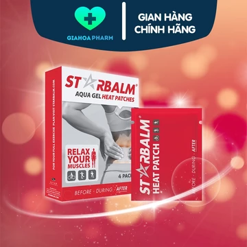 Miếng dán nhiệt Starbalm làm ấm, nóng, giảm đau, căng cơ, vai, lưng, bầm tím, bong gân, đau bụng kinh, nhức mỏi, cứng cổ
