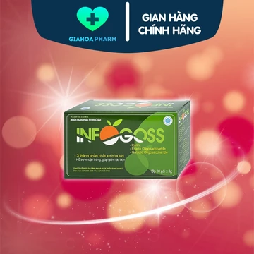 Infogos / Infogoss - Thực phẩm bột uống bổ sung chất xơ hòa tan Inulin, FOS, GOS, HMO giúp nhuận tràng, ngừa táo bón