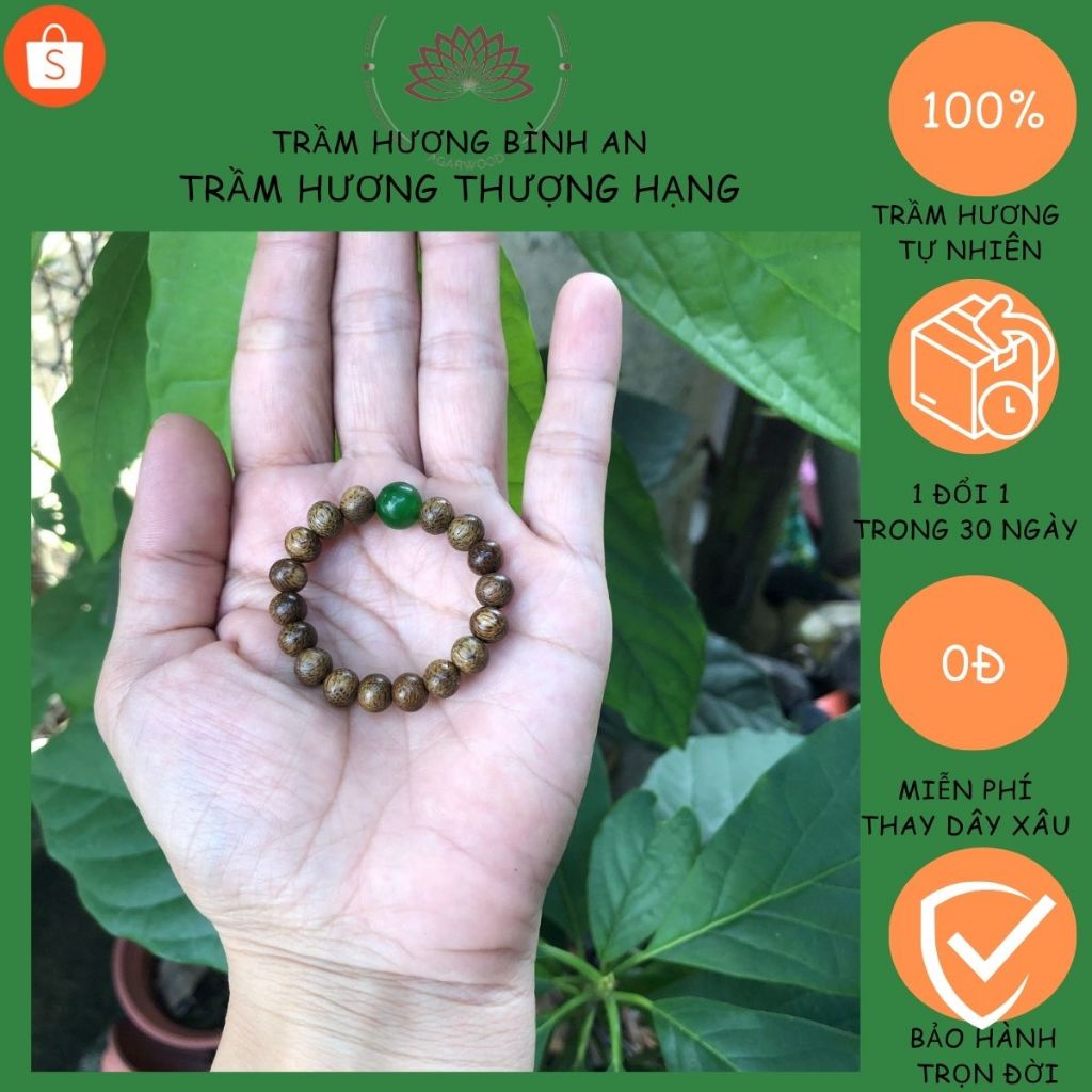 Vòng Tay Trầm Hương Mix Đá Cho Bé - Chăm sóc giấc ngủ- giúp ngủ ngon, giảm khóc đêm, chống giật mình