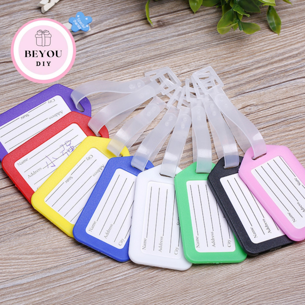 Thẻ Tag Treo Vali Hành Lý Du Lịch Chống Thất Lạc Có Dây Đeo, Thẻ Tên Treo Vali, Bao Đi Du Lịch