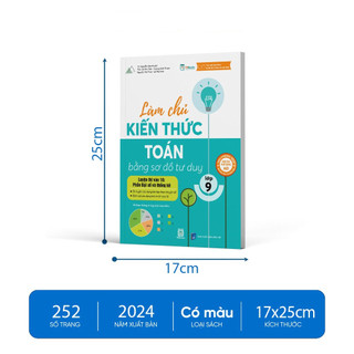 Sách - Làm Chủ Kiến Thức Toán Bằng Sơ Đồ Tư Duy Lớp 9 – Luyện Thi Vào 10 (Hình học và Đại số)