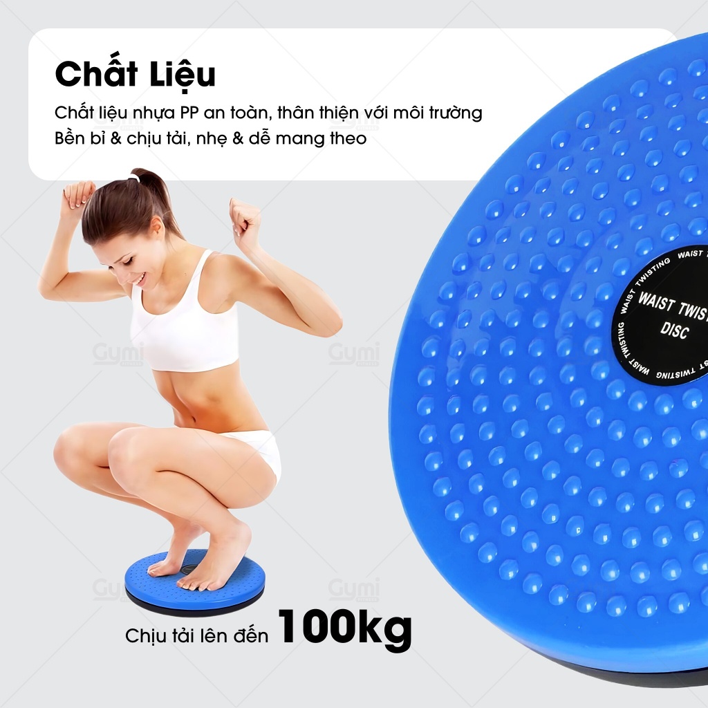 Đĩa Xoay Eo 360 Độ - Đĩa Xoay Thể Thao Đa Năng Massage Chân, Bàn Xoay Tập Cơ Bụng Tại Nhà - XoayEo360