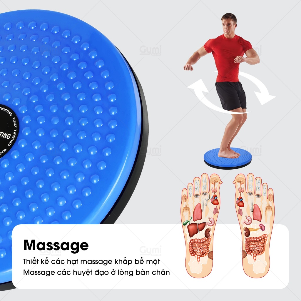 Đĩa Xoay Eo 360 Độ - Đĩa Xoay Thể Thao Đa Năng Massage Chân, Bàn Xoay Tập Cơ Bụng Tại Nhà - XoayEo360
