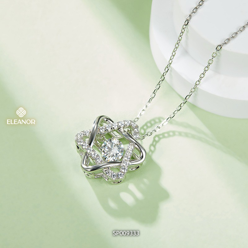 Dây chuyền nữ titan Eleanor Accessories mặt đính đá hình ngôi sao phụ kiện trang sức vòng cổ 9333