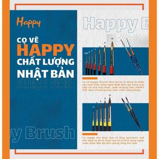 HAPPY - Cọ vẽ lông nhân tạo dùng được với màu nước, màu gouache, acrylic 🐻✨✨ Cọ lông tổng hợp HAPPY PRO, HAPPY PEARL