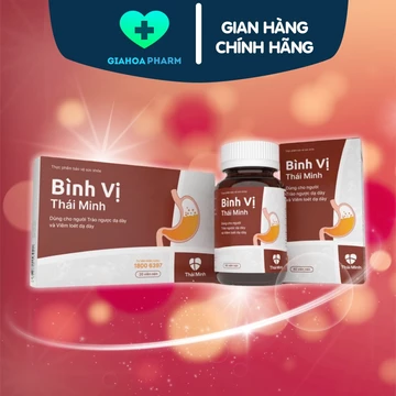 Viên uống Bình Vị Thái Minh cho người trào ngược, viêm loét dạ dày, giảm acid dịch vị, bảo vệ niêm mạc dạ dày / bao tử