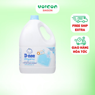 Nước giặt Dnee chính hãng 3 L có 4 màu tím, hồng, xanh, xanh lá, an toàn cho làn da bé