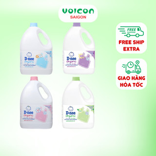 Nước giặt Dnee chính hãng 3 L có 4 màu tím, hồng, xanh, xanh lá, an toàn cho làn da bé
