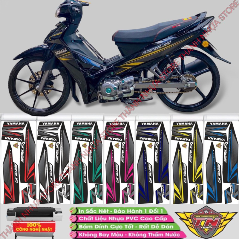 Tem Zin Sirius V1 - Tem rời dán Sirius zin 2019 3 lớp cao cấp