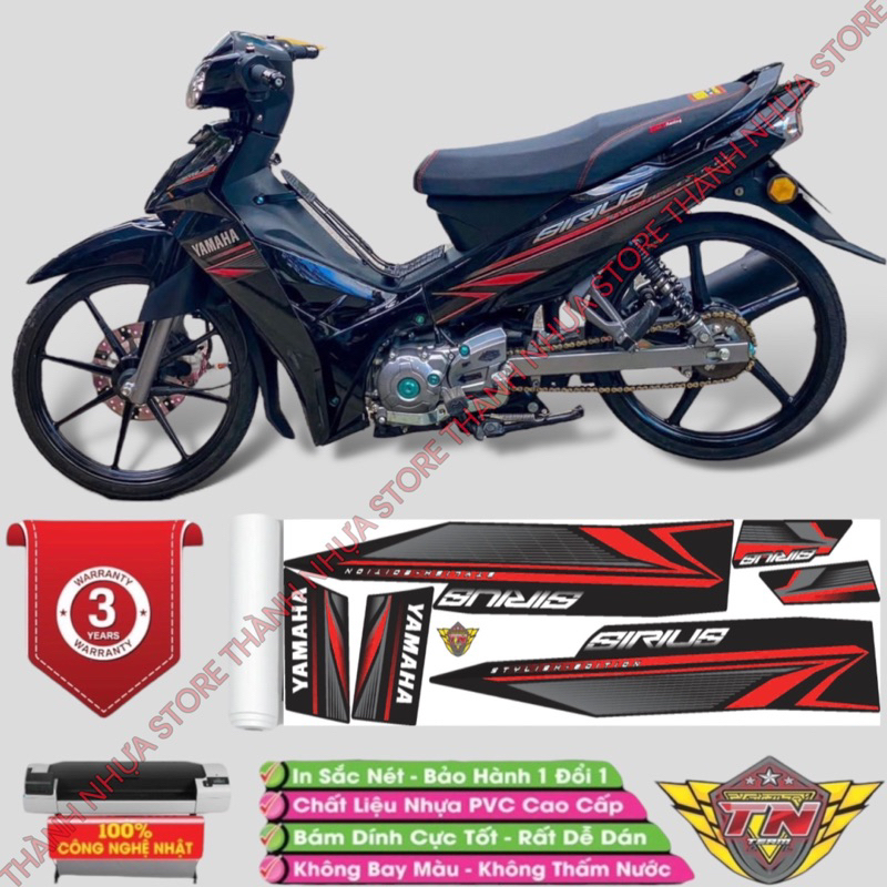 Tem Zin Sirius V1 - Tem rời dán Sirius zin 2019 3 lớp cao cấp