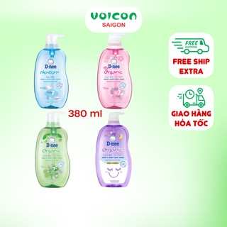 Sữa tắm gội toàn thân 2 trong 1 Dnee dịu nhẹ thơm mát cho bé 750ml/380ml