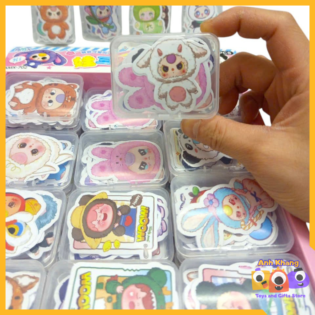 Hộp sticker dán hình Baby Three nhiều mẫu ngẫu nhiên dễ thương | Shopee ...