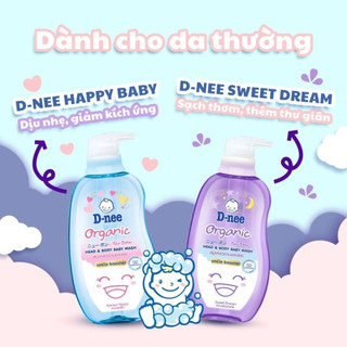 Sữa tắm gội toàn thân 2 trong 1 Dnee dịu nhẹ thơm mát cho bé 750ml/380ml
